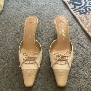 Chanel Two Toned Mule Heels